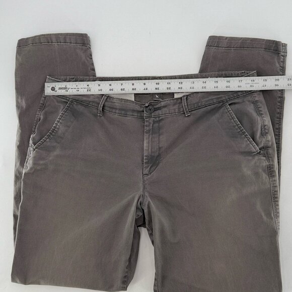 Eddie Bauer Women's Boyfriend Slim Legend Wash Khaki Pants Sz 12 Normcore Preppy - Picture 7 of 12